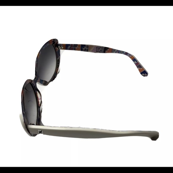 Fendi White Multicolor Logo Oversized Sunglasses - Picture 4 of 8